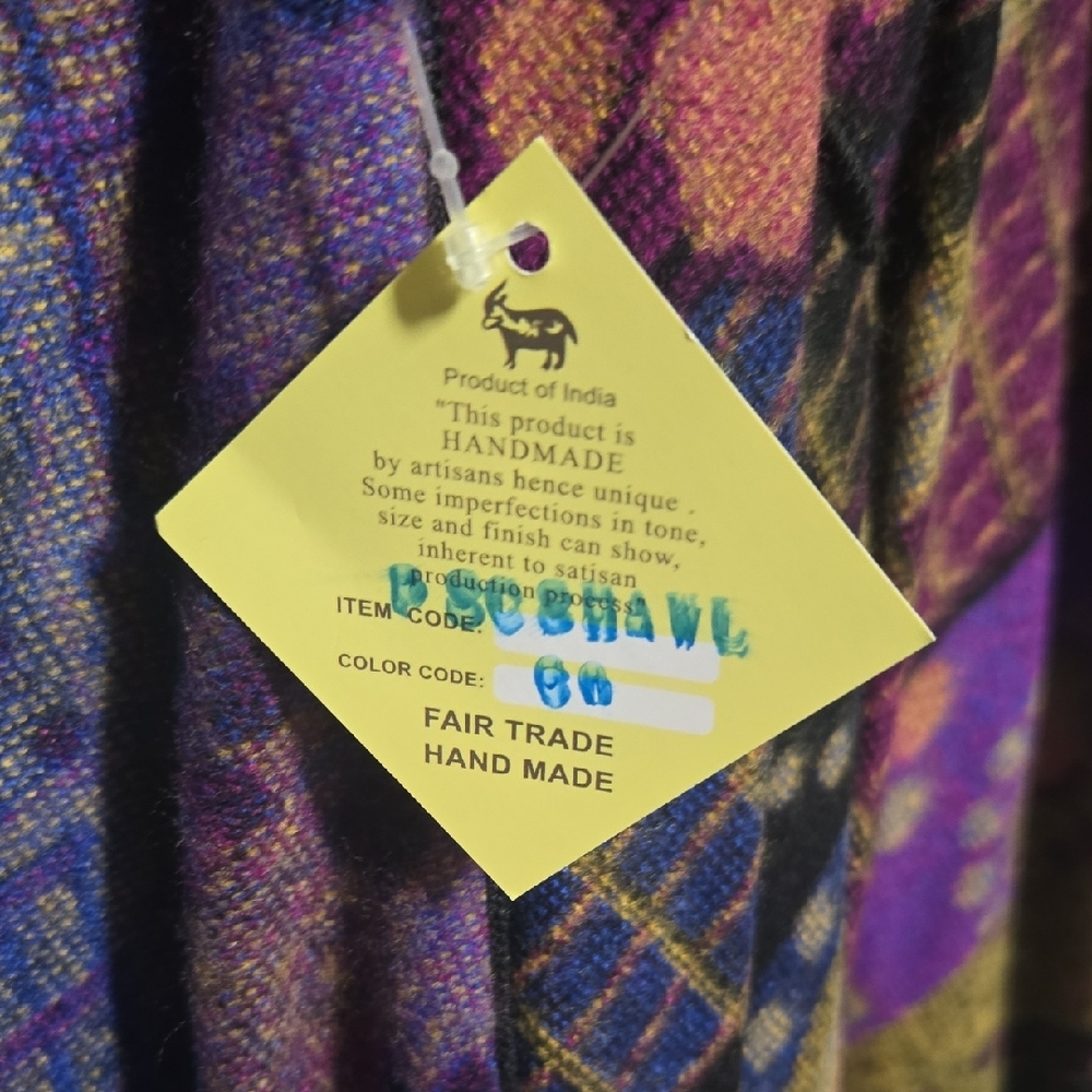 Chic Patchwork Open Front Cardigan NWT - image 3